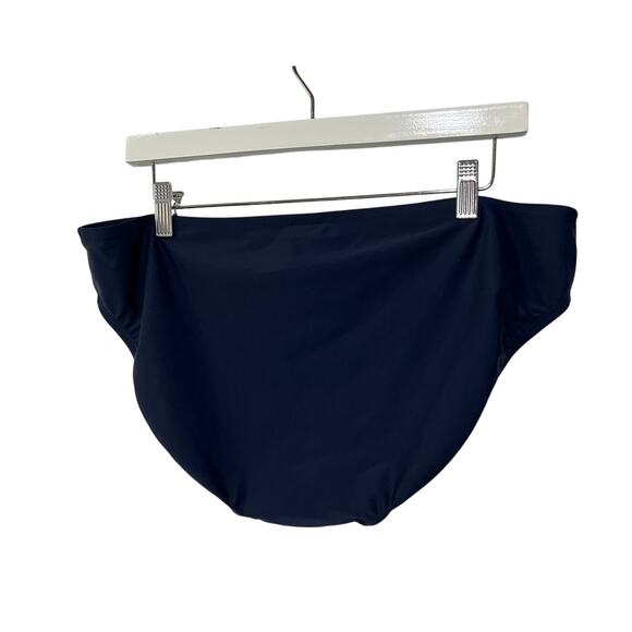 Kona Sol Swim Womens Size XL High Coverage Hipster Bikini Bottom Navy Blue NEW - Picture 2 of 9
